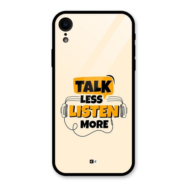 Listen More Glass Back Case for iPhone XR