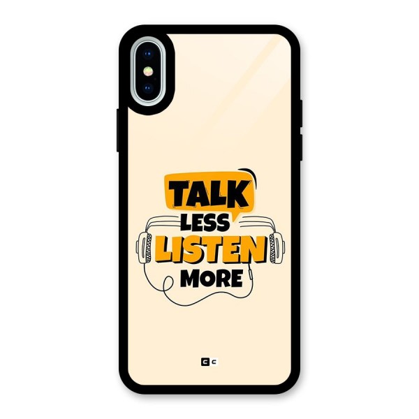 Listen More Glass Back Case for iPhone XS