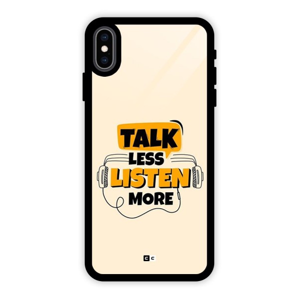 Listen More Glass Back Case for iPhone XS Max