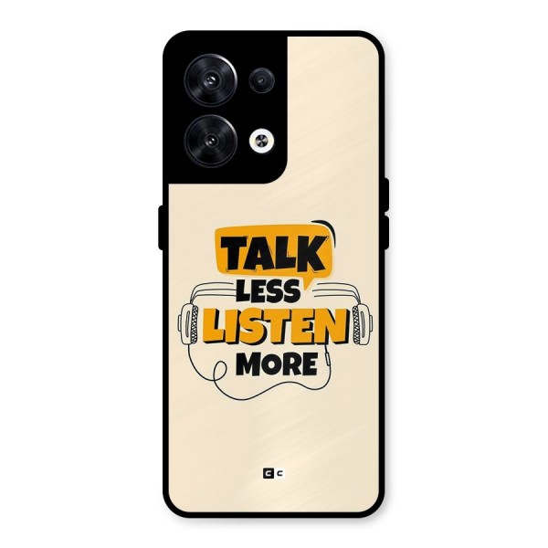 Listen More Metal Back Case for Oppo Reno8 5G