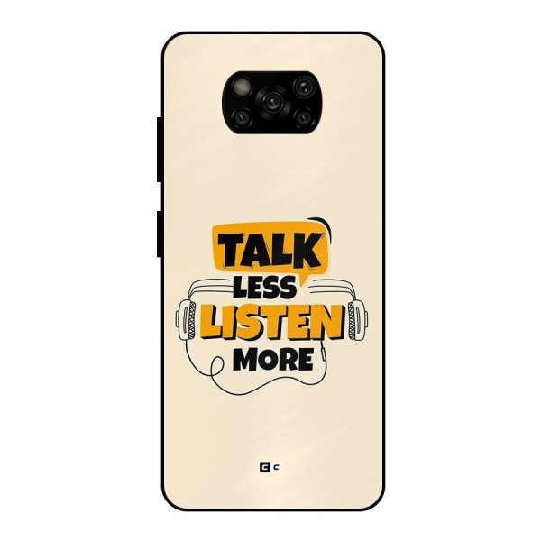 Listen More Metal Back Case for Poco X3