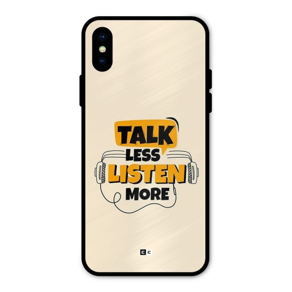 Listen More Metal Back Case for iPhone X