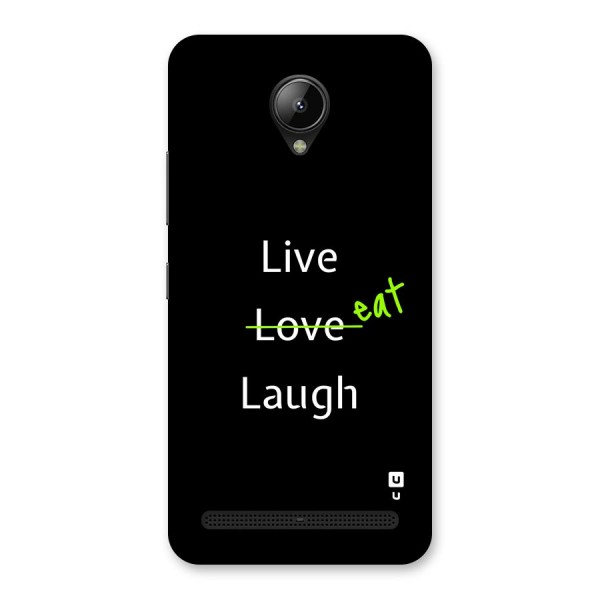 Live Eat Laugh Back Case for Lenovo C2