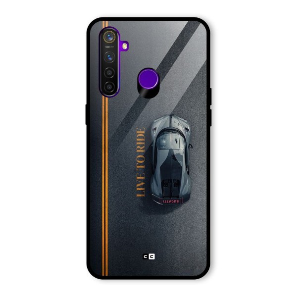 Live To Ride Glass Back Case for Realme 5 Pro