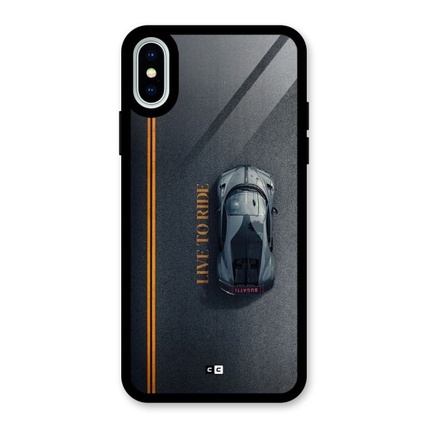 Live To Ride Glass Back Case for iPhone X