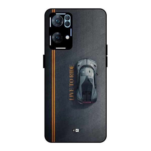 Live To Ride Metal Back Case for Oppo Reno7 Pro 5G