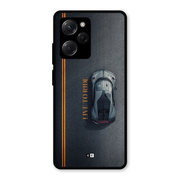 Live To Ride Metal Back Case for Poco X5 Pro
