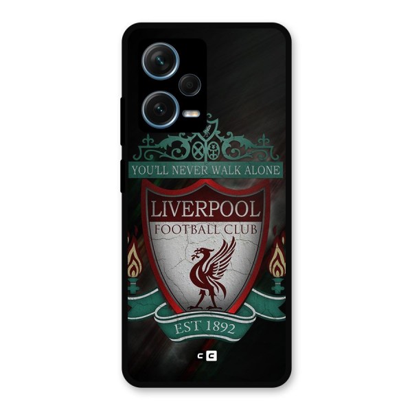 LiverPool FootBall Club Metal Back Case for Redmi Note 12 Pro Plus 5G