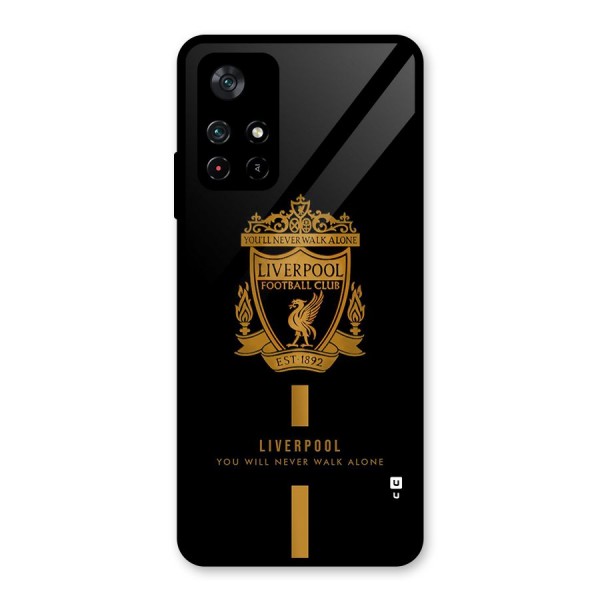 LiverPool Never Walk Alone Glass Back Case for Poco M4 Pro 5G