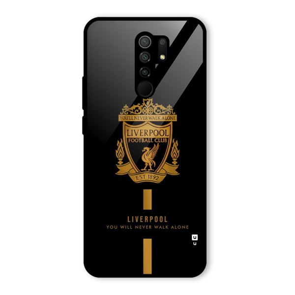 LiverPool Never Walk Alone Glass Back Case for Redmi 9 Prime