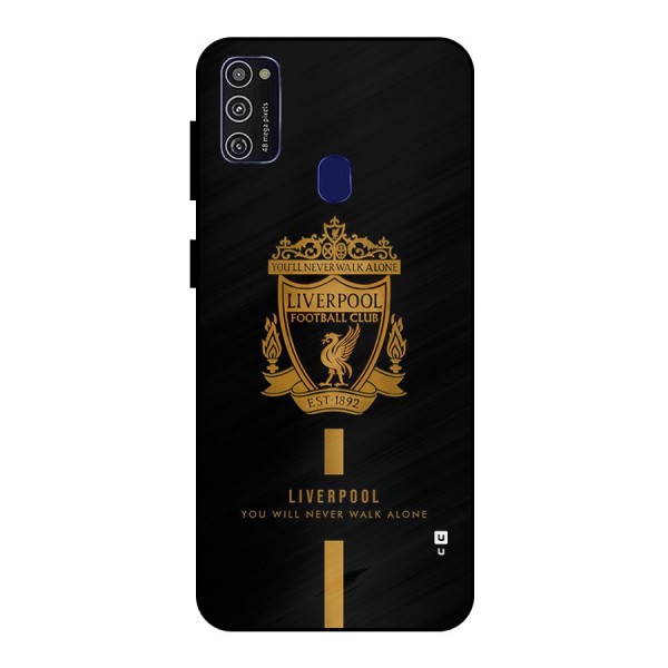 LiverPool Never Walk Alone Metal Back Case for Galaxy M21