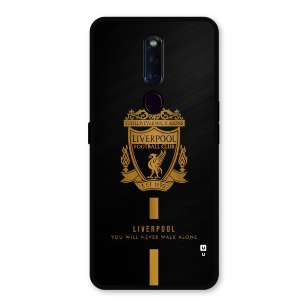 LiverPool Never Walk Alone Metal Back Case for Oppo F11 Pro