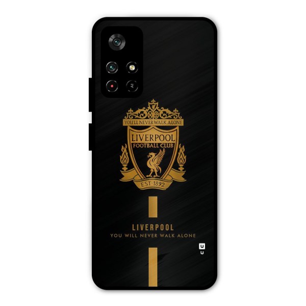 LiverPool Never Walk Alone Metal Back Case for Poco M4 Pro 5G