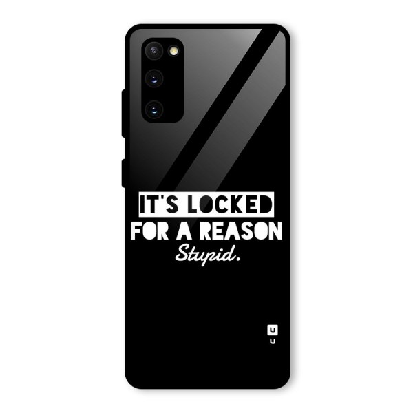 Locked For Stupid Glass Back Case for Galaxy S20 FE 5G