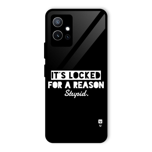 Locked For Stupid Glass Back Case for Vivo T1 5G