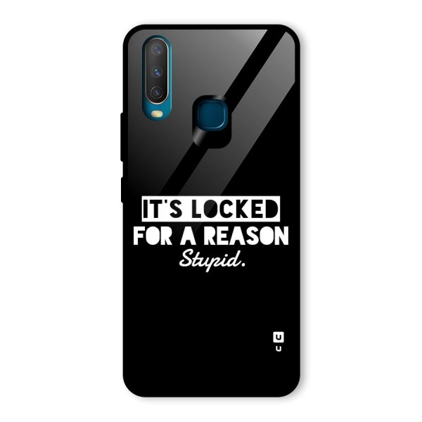 Locked For Stupid Glass Back Case for Vivo Y12