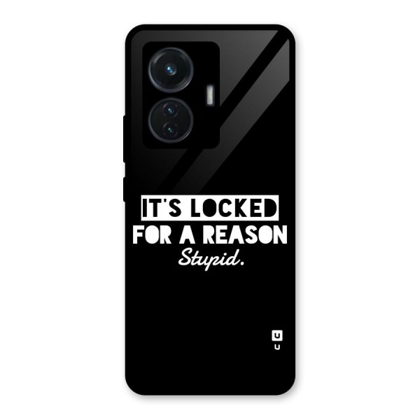 Locked For Stupid Glass Back Case for iQOO Z6 44W