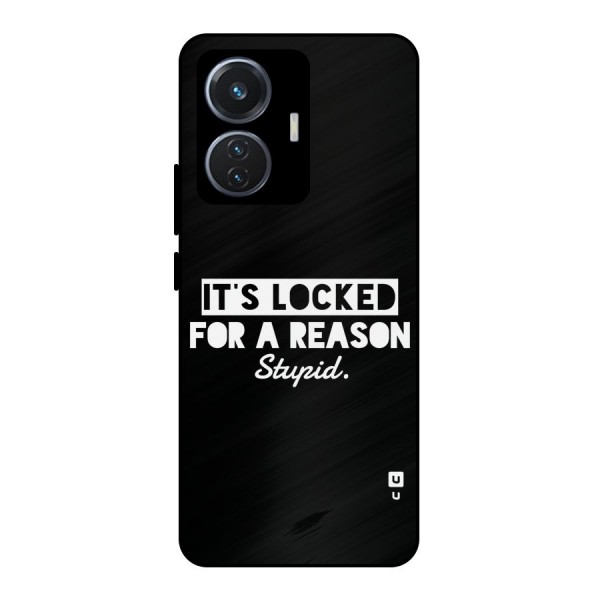 Locked For Stupid Metal Back Case for iQOO Z6 44W