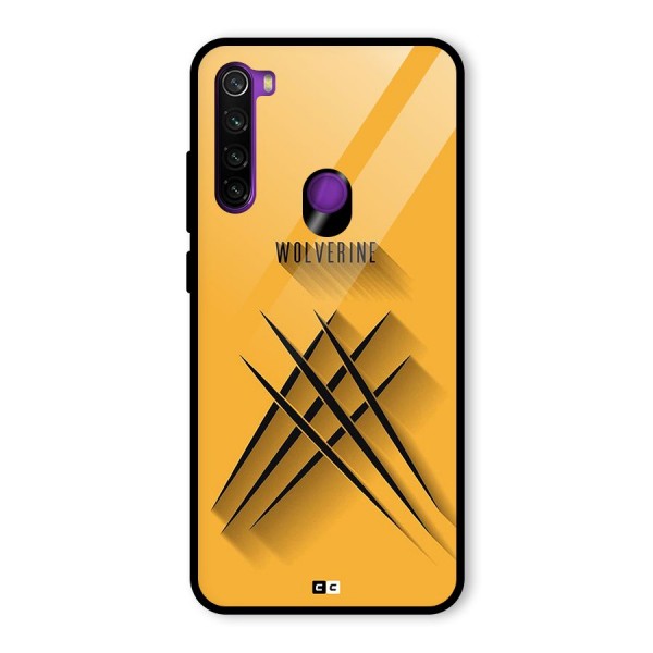Logan Claw Glass Back Case for Redmi Note 8