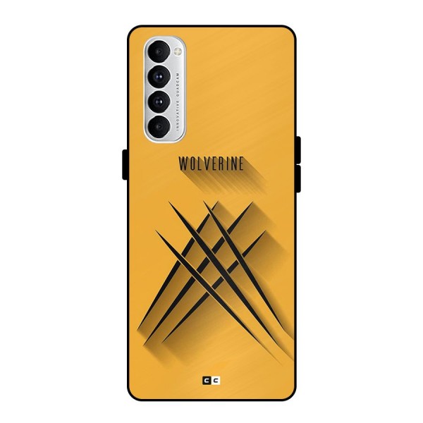 Logan Claw Metal Back Case for Oppo Reno4 Pro