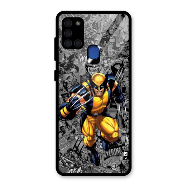 Logan Stance Glass Back Case for Galaxy A21s