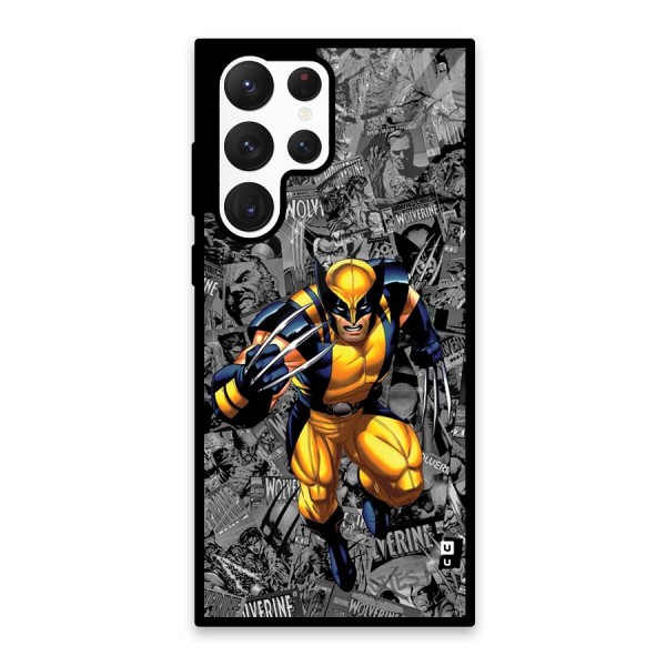 Logan Stance Glass Back Case for Galaxy S22 Ultra 5G