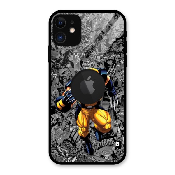 Logan Stance Glass Back Case for iPhone 11 Logo Cut