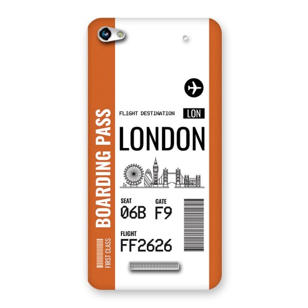 London Boarding Pass Back Case for Canvas Hue 2 A316