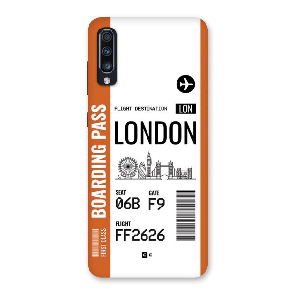 London Boarding Pass Back Case for Galaxy A70