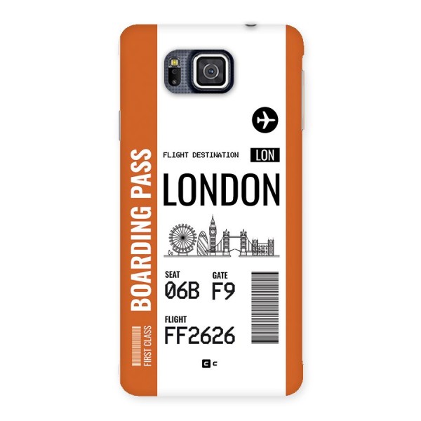 London Boarding Pass Back Case for Galaxy Alpha