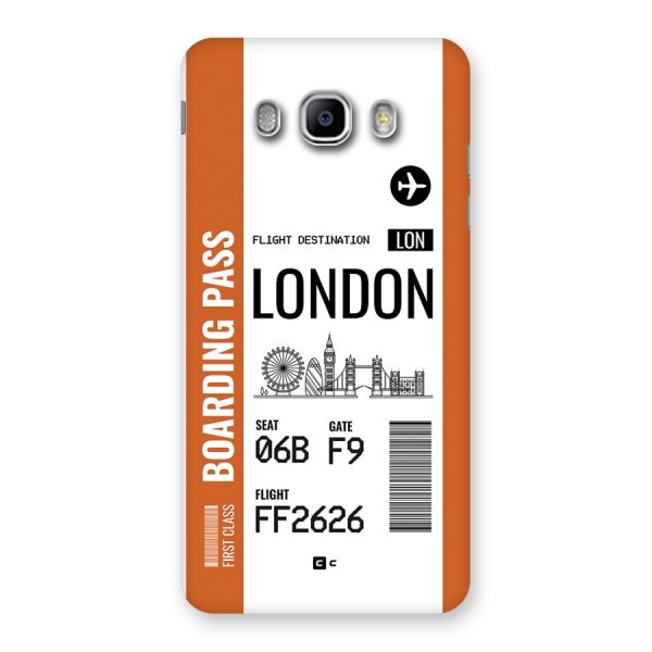 London Boarding Pass Back Case for Galaxy J5 2016