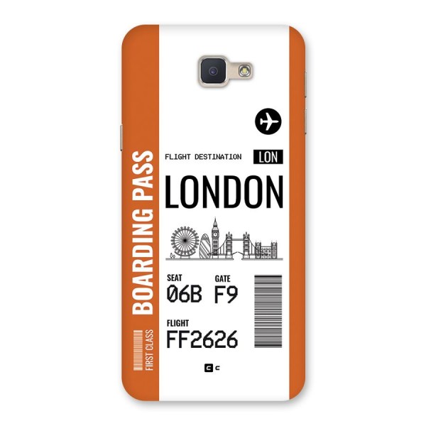 London Boarding Pass Back Case for Galaxy J5 Prime