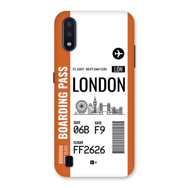 London Boarding Pass Back Case for Galaxy M01