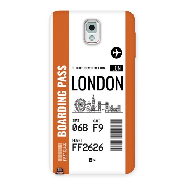 London Boarding Pass Back Case for Galaxy Note 3