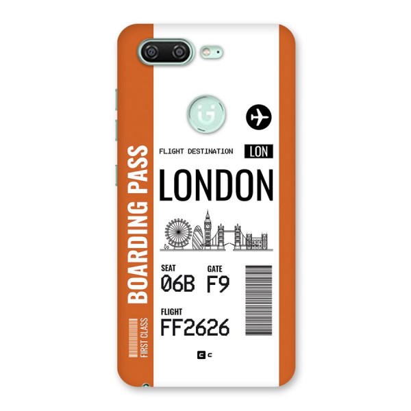 London Boarding Pass Back Case for Gionee S10