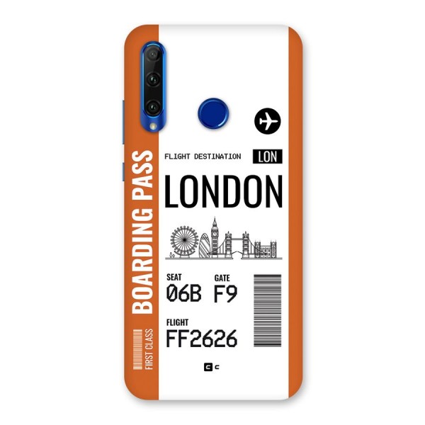 London Boarding Pass Back Case for Honor 20i