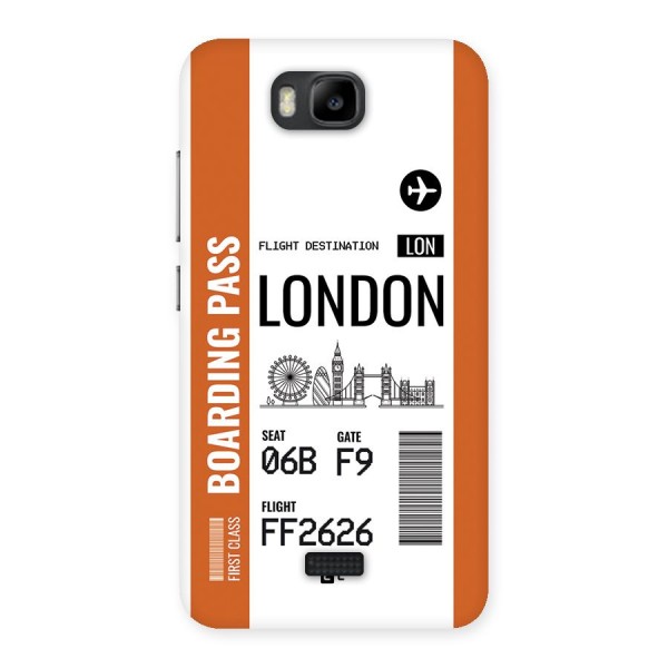 London Boarding Pass Back Case for Honor Bee