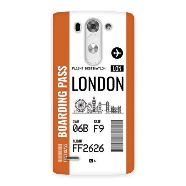 London Boarding Pass Back Case for LG G3 Beat