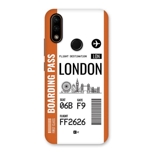 London Boarding Pass Back Case for Lenovo A6 Note