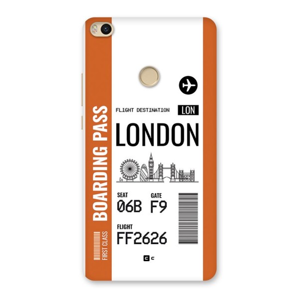 London Boarding Pass Back Case for Mi Max 2