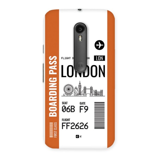 London Boarding Pass Back Case for Moto G3