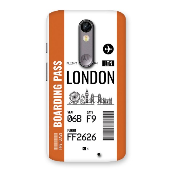 London Boarding Pass Back Case for Moto X Force