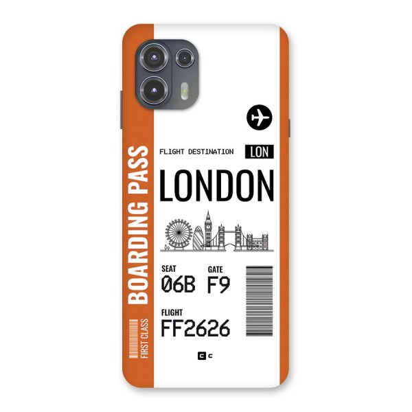 London Boarding Pass Back Case for Motorola Edge 20 Fusion