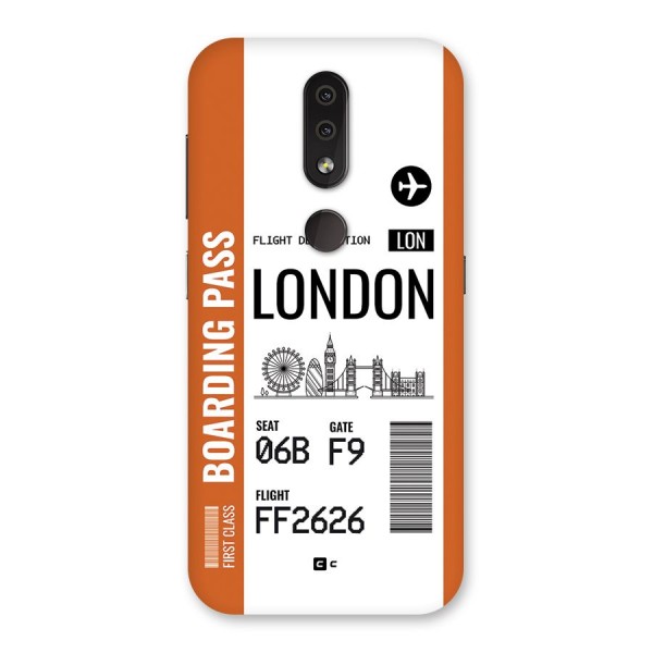 London Boarding Pass Back Case for Nokia 4.2