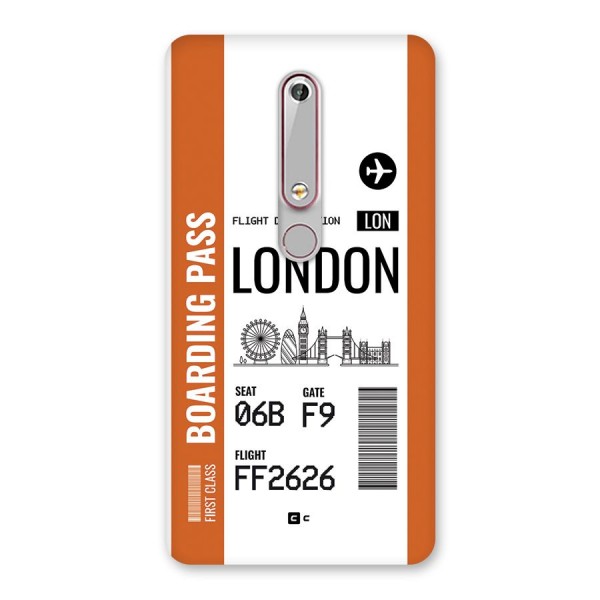London Boarding Pass Back Case for Nokia 6.1
