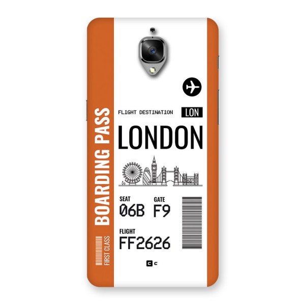 London Boarding Pass Back Case for OnePlus 3
