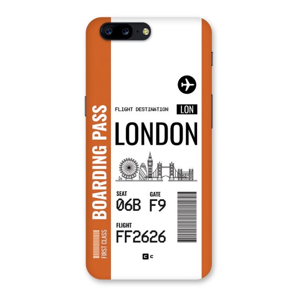London Boarding Pass Back Case for OnePlus 5