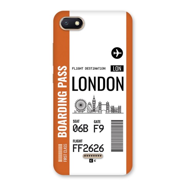 London Boarding Pass Back Case for Redmi 6A
