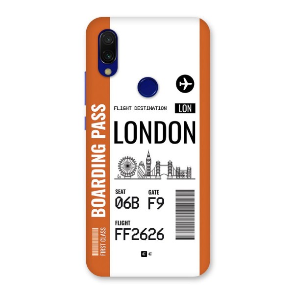 London Boarding Pass Back Case for Redmi 7