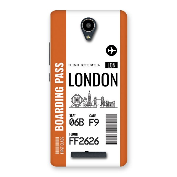 London Boarding Pass Back Case for Redmi Note 2